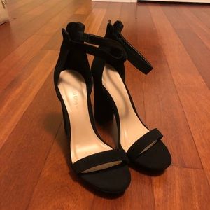 Tobi Black Ankle Strap Heels
